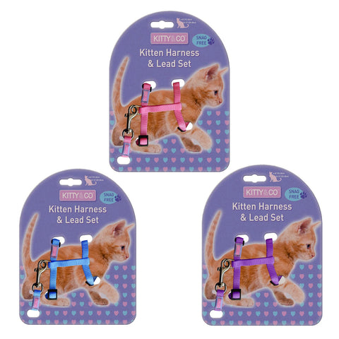 Hem & Boo Snag Free Cat Harness and Lead Set