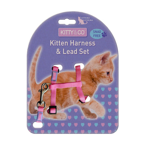 Hem & Boo Snag Free Cat Harness and Lead Set