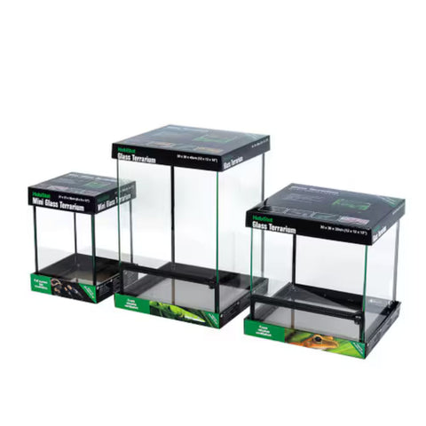 HabiStat Mini Glass Terrarium, 20 x 20 x 30cm (8 x 8 x 12"), (Pre-Built)