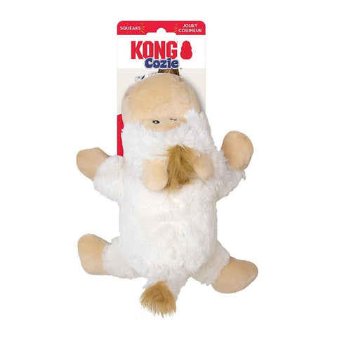 KONG Mystery Plush Cozies Naturals Dog Toy - Monkey, Crocodile, Sheep, or Moose