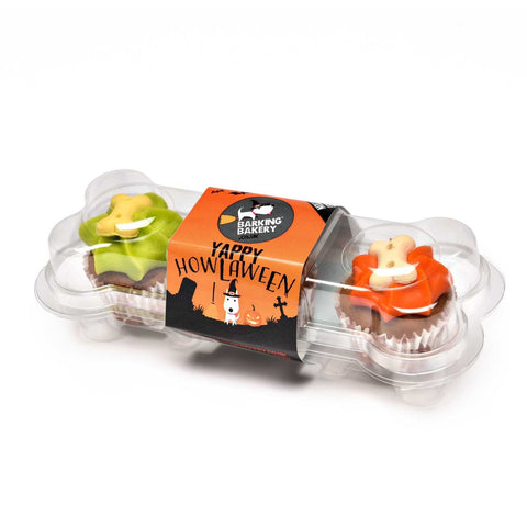 The Barking Bakery Mini Iced Trio - Howloween Edition, Halloween Cupcakes for Dogs