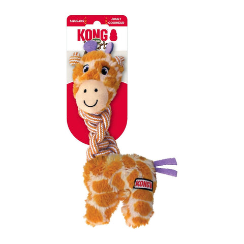 KONG Giraffe Knots Twist Plush Knotted Dog Toy - Small