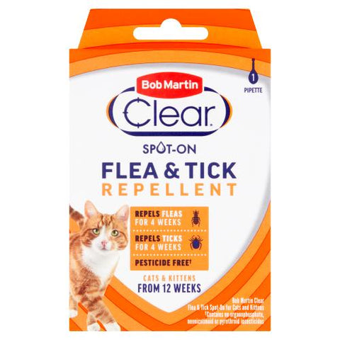 Bob Martin Clear Cat SpotOn Flea Repel 1pipx10