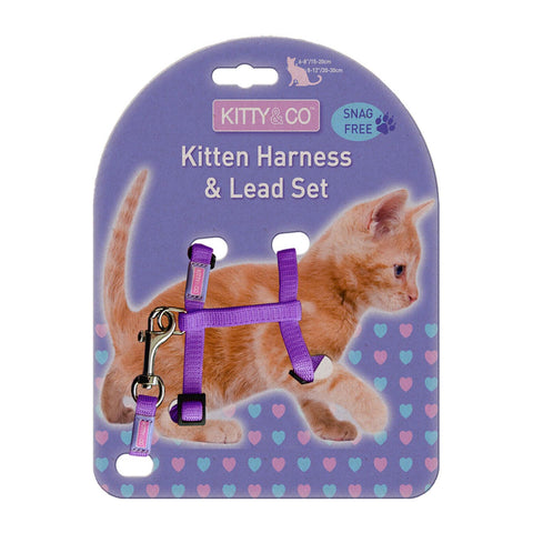 Hem & Boo Snag Free Cat Harness and Lead Set