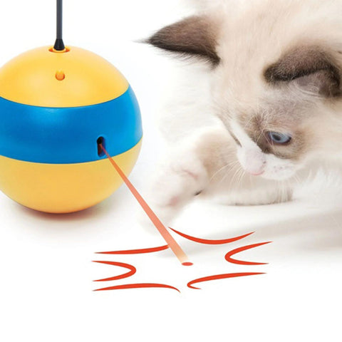 Catit Play Tumbler Bee Cat Toy Interactive Laser & Treat Dispenser | Free Treats Included