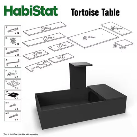 HabiStat Tortoise Table 109 X 61 X 63cm