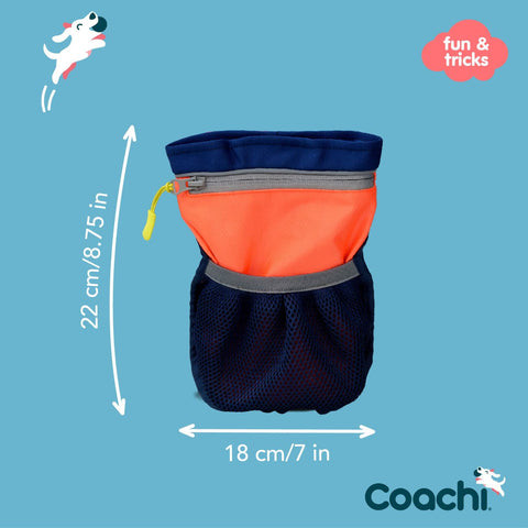 Coachi Pro Training Treat Bag & Dog Treat Bag - Navy/Coral