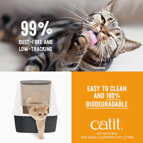 Catit Go Natural Pea Husk Lavender Scented Clumping Cat Litter 5.6kg