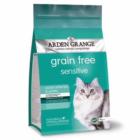 Arden Grange Sensitive Adult Cat Food Grain Free Ocean White Fish & Potato