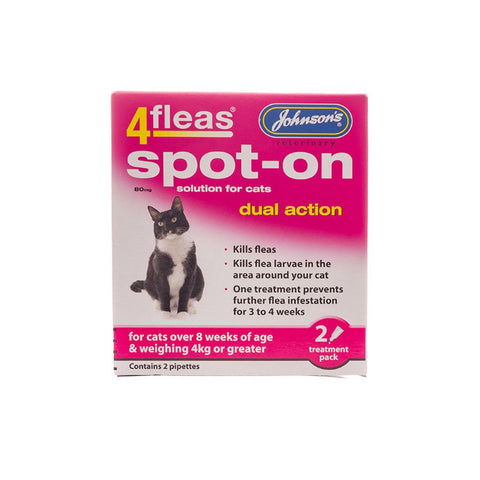 Johnson's 4fleas Spot-On For Cats Over 4kg - 2 Pack