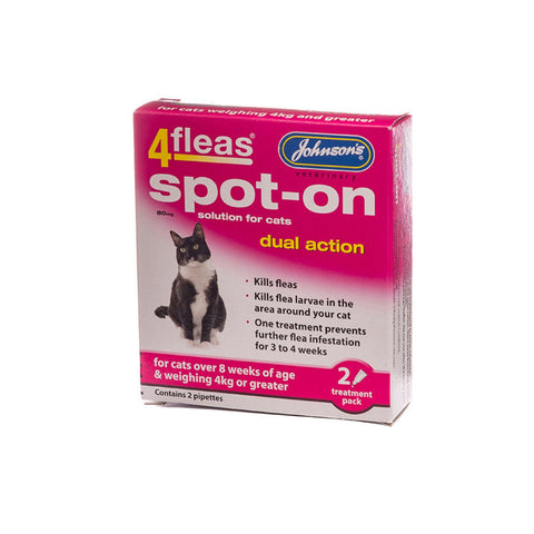 Johnson's 4fleas Spot-On For Cats Over 4kg - 2 Pack