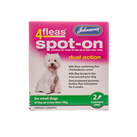 Johnson's 4fleas Spot-On Small Dogs & Puppies 4-10kg - 2 Pack