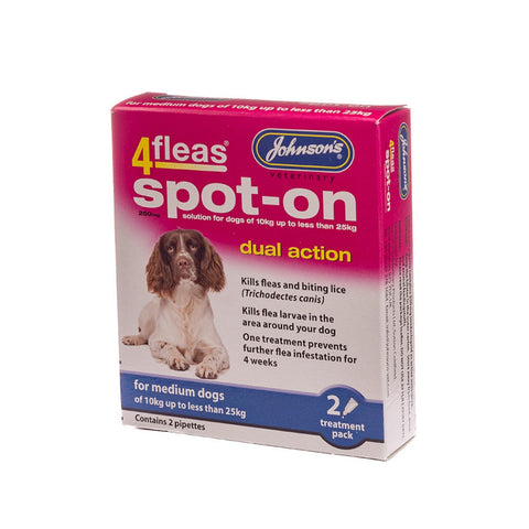 Johnson's 4fleas Spot-On Medium Dogs 10-25kg - 2 Pack