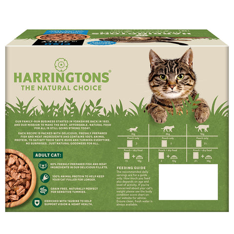 Harringtons Complete Grain-Free Fish Selection In Jelly Adult Wet Cat Food 12 Pouches