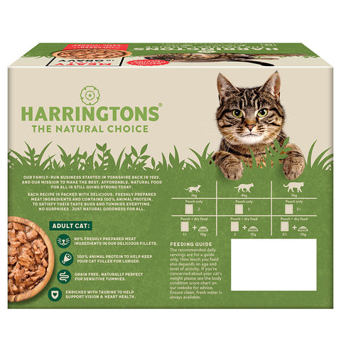 Harringtons Complete Grain-Free Meaty Selection In Gravy Adult Wet Cat Food 12 pouches