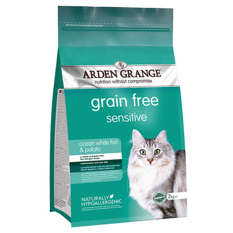 Arden Grange Sensitive Adult Cat Food Grain Free Ocean White Fish & Potato