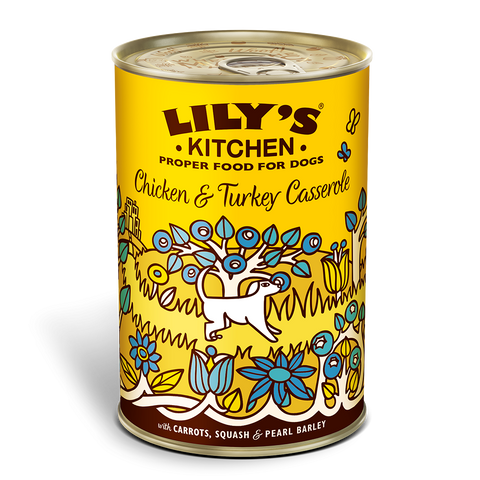 Lily's Kitchen Adult Classic 6 x 400g tins (chicken and turkey casserole, lamb hotpot, cottage pie) Multipack Dog Food