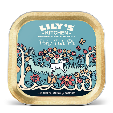 Lily's Kitchen Adult Fishy Fish Pie With Peas 150g Wet Dog Food x 11