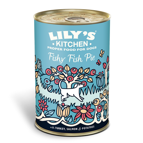 Lily's Kitchen Adult Grain Free Recipes 6 x 400g tins (Wild Campfire Stew, Fishy Fish Pie, Sunday Lunch) Multipack Dog Food