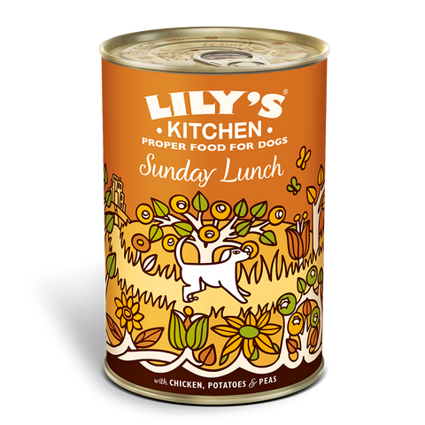 Lily's Kitchen Adult Grain Free Recipes 6 x 400g tins (Wild Campfire Stew, Fishy Fish Pie, Sunday Lunch) Multipack Dog Food