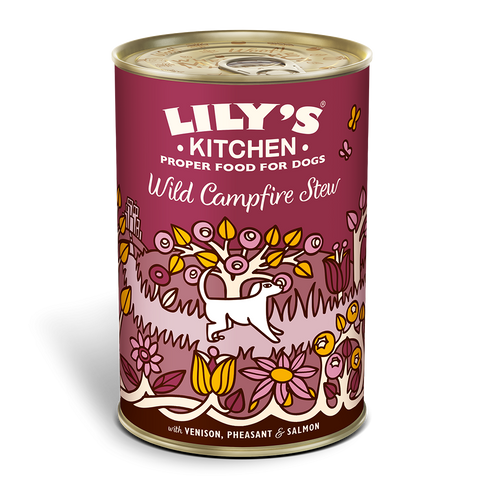 Lily's Kitchen Adult Grain Free Recipes 6 x 400g tins (Wild Campfire Stew, Fishy Fish Pie, Sunday Lunch) Multipack Dog Food