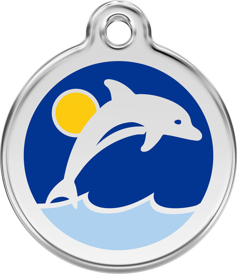 Dolphin - Red Dingo Engraved Cat/Dog Tag