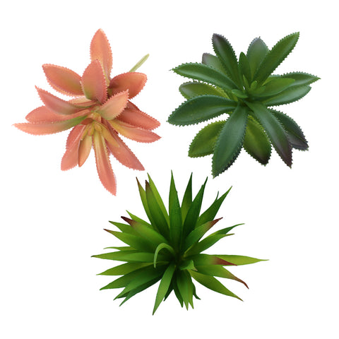 HabiStat Artificial Plant, 3 Pack, Succulent