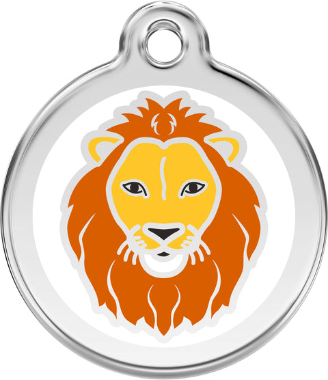 Lion White - Red Dingo Engraved Cat/Dog Tag