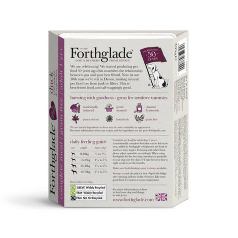 Forthglade Adult Duck With Potato & Vegetables Natural Wet Dog Food 395g x 1