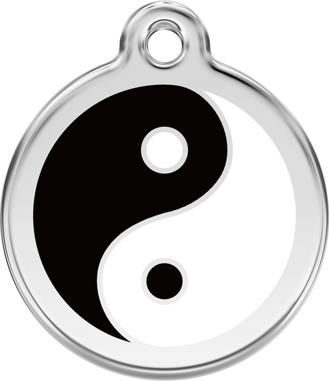 Ying Yang - Red Dingo Engraved Cat/Dog Tag