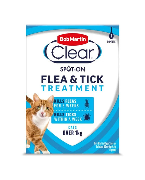 Bob Martin Clear Cat SpotOn Flea Trtmt 1p x10