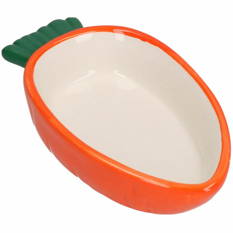 Happy Pet Carrot Shaped Small Animal Food Bowl