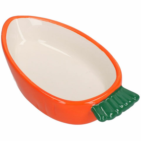 Happy Pet Carrot Shaped Small Animal Food Bowl