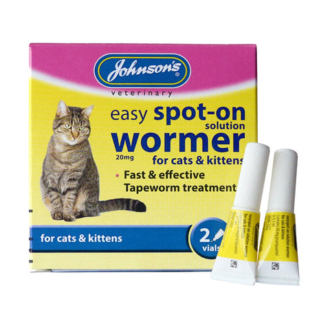 Johnson's Easy Spot-on Wormer For Cat & Kittens - 2 Pack