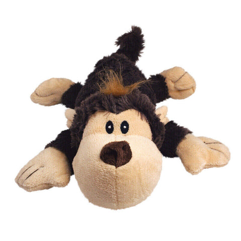 KONG Mystery Plush Cozies Naturals Dog Toy - Monkey, Crocodile, Sheep, or Moose