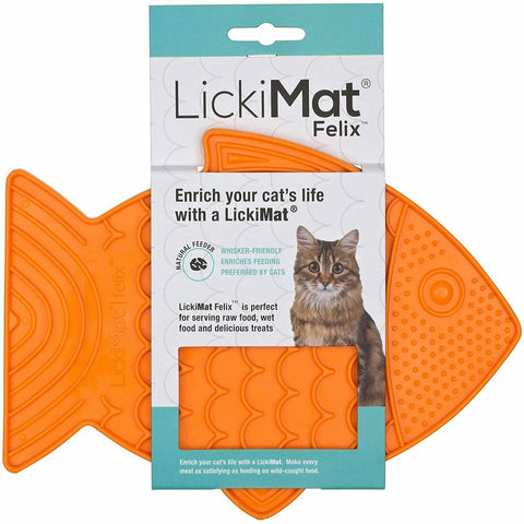 LickiMat Classic Felix (Orange) Cat Toy