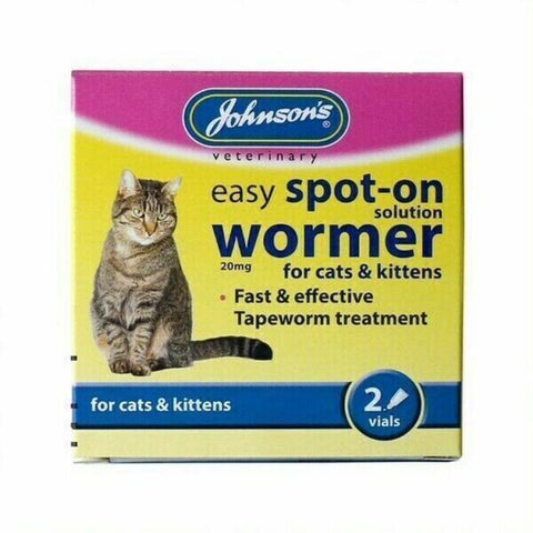 Johnson's Easy Spot-on Wormer For Cat & Kittens - 2 Pack