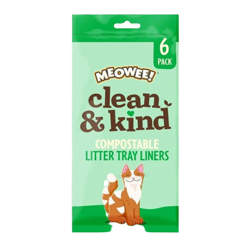 Meowee! by Good Boy Clean & Kind Compostable Litter Tray Liners - 6 Pack